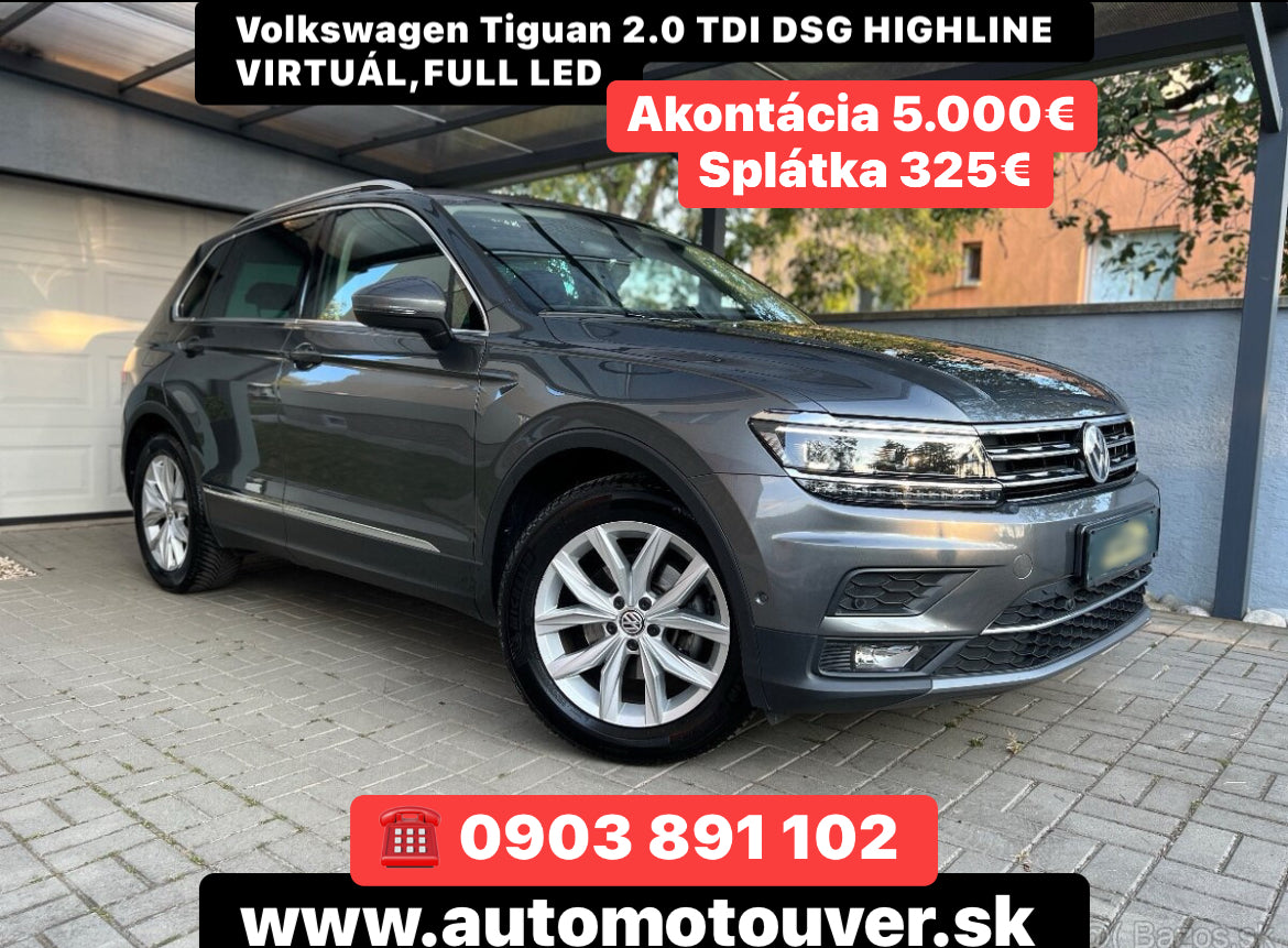 Volkswagen Tiguan 2.0 TDI DSG HIGHLINE VIRTUÁL,FULL LED
